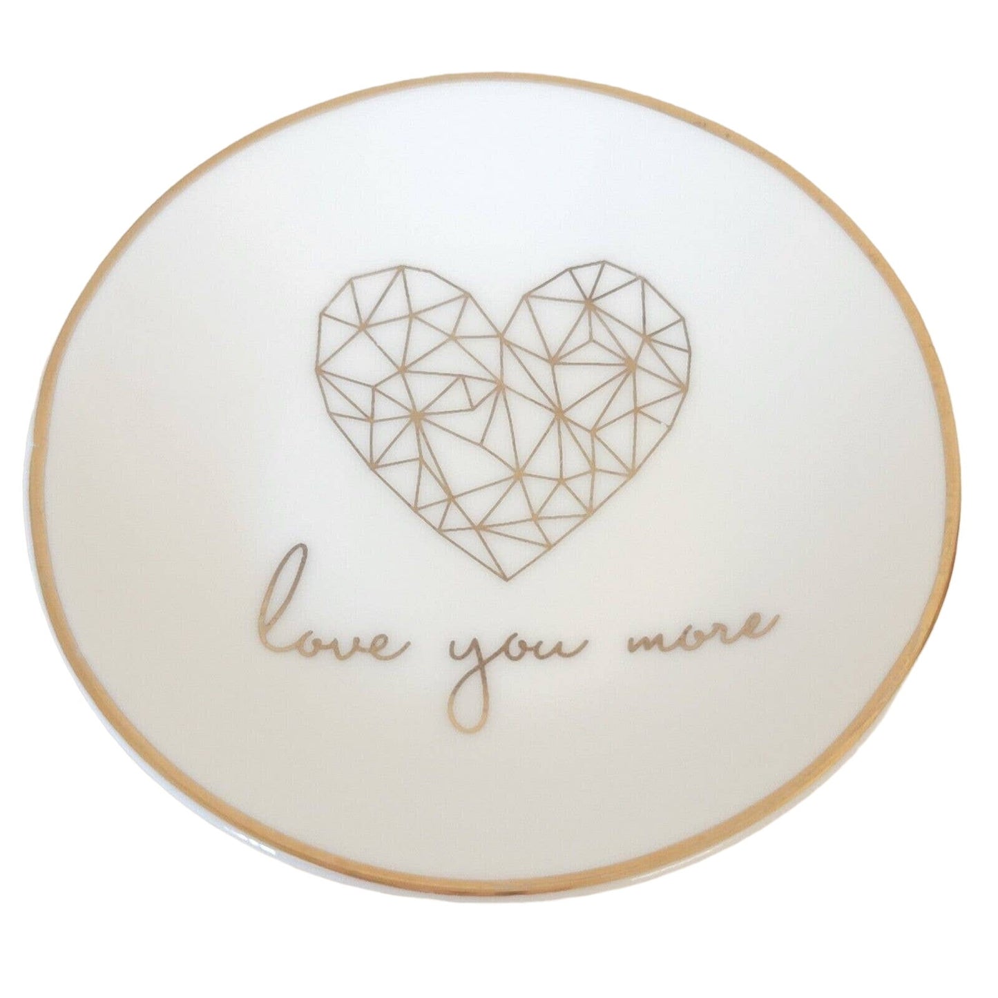 Trinket Dish 3” Love You More Lucky Feather Ring Dish Gift Box