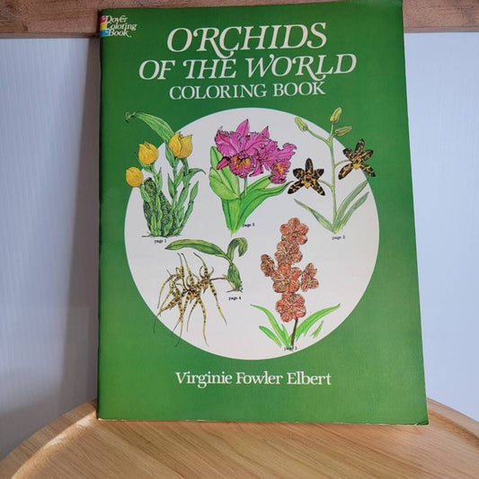 Vintage Dover Coloring Book Orchids of The World Virginie Fowler Elbert