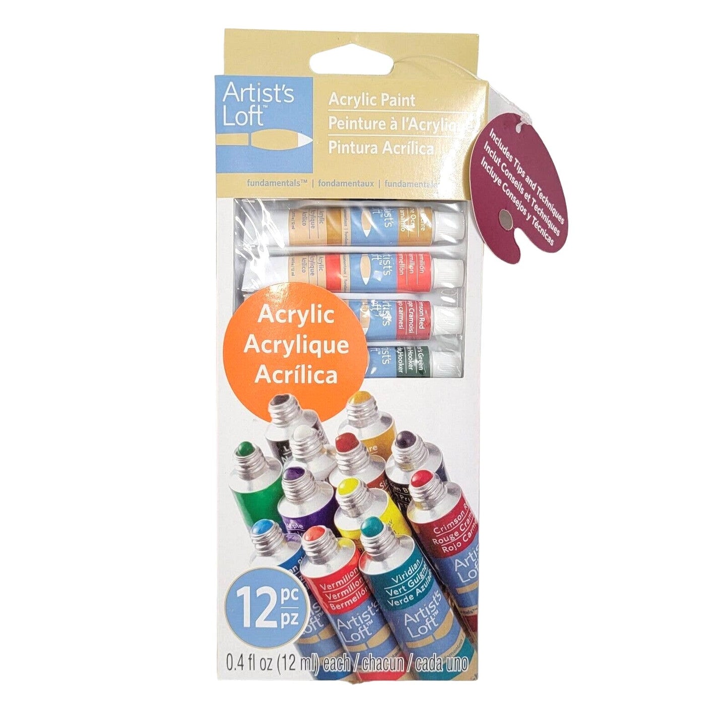 Artists Loft 12 Piece Acrylic Paint Set Brand New .4 fl oz each.