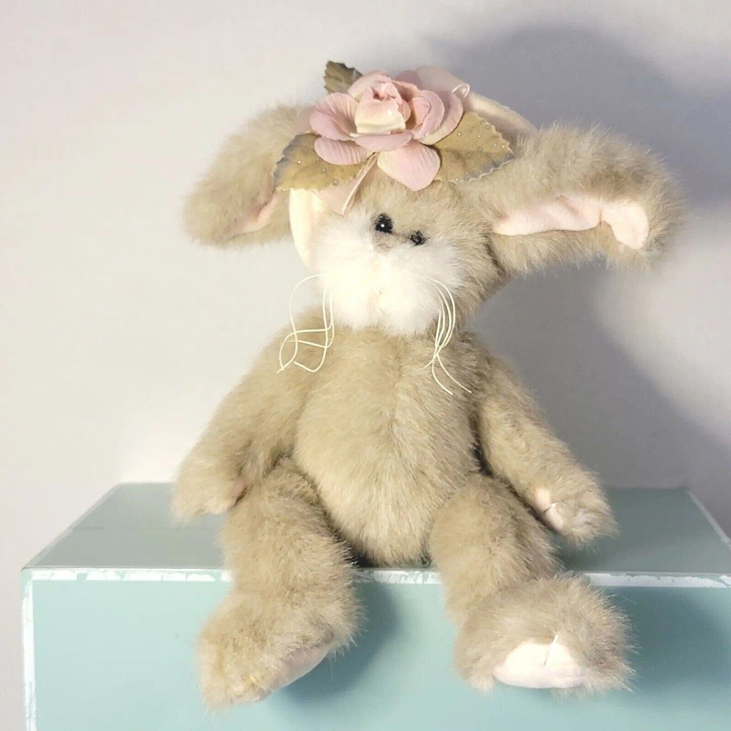 Vintage Super Soft Bunny Plush Bearington Collection Jointed Plush Easter Decor