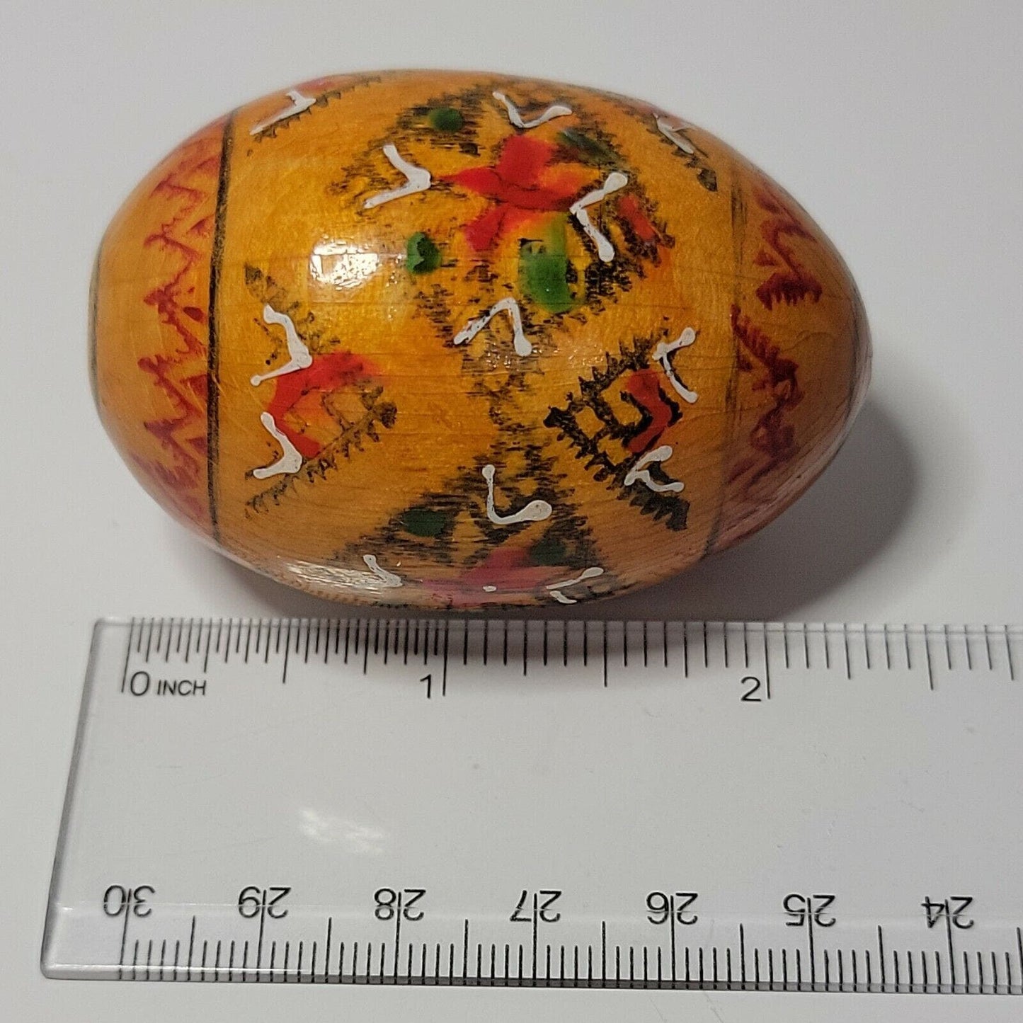 Vintage Wooden Easter Egg Hand Painted Hand Painted Wooden Egg Easter Decor