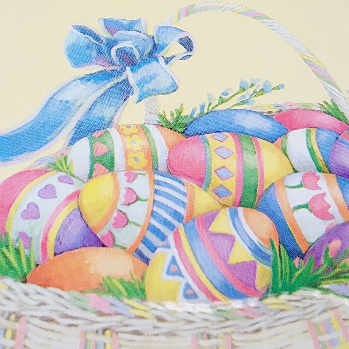 Vintage See's Candies Easter Tin 2004 Octagon Yellow Basket Eggs Gift Box