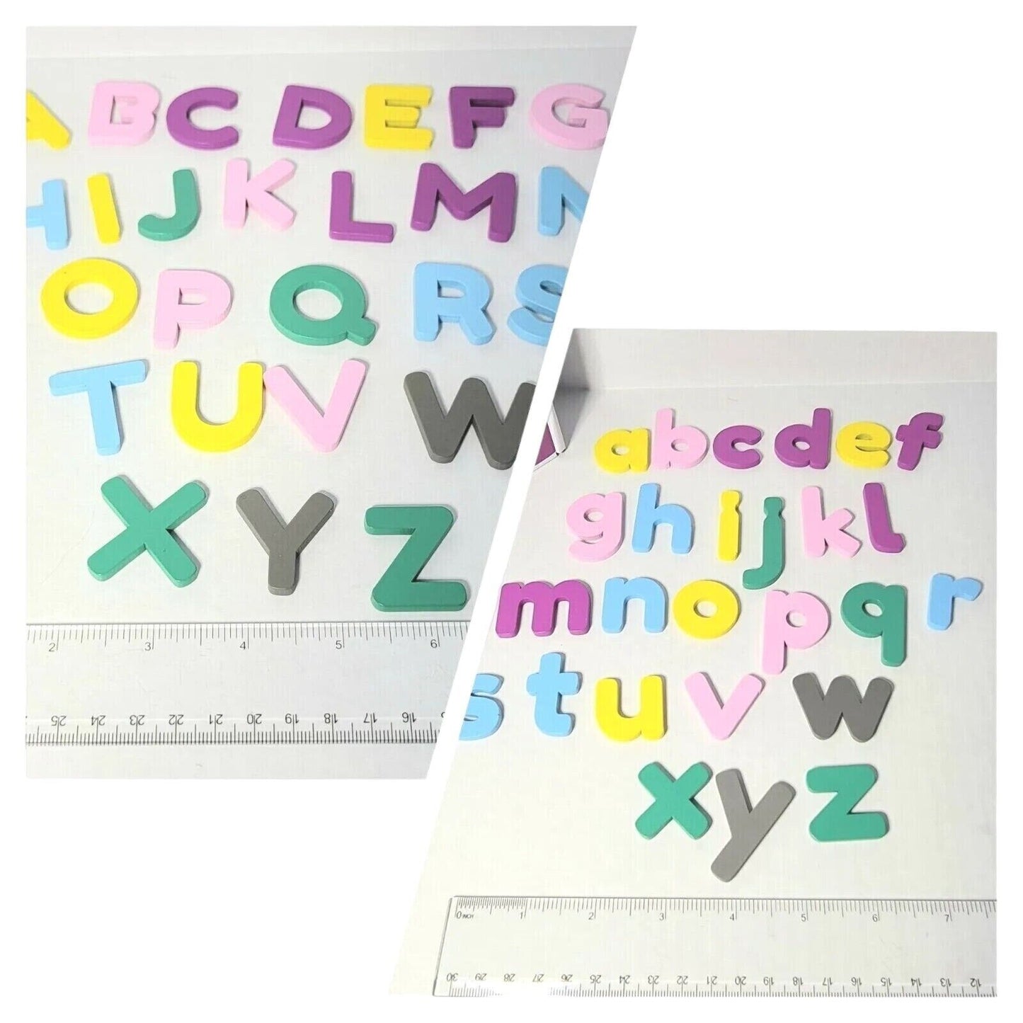 Capital & Lowercase Wooden Letters Alphabet & Animal Flash Cards Set ABC abc NIB