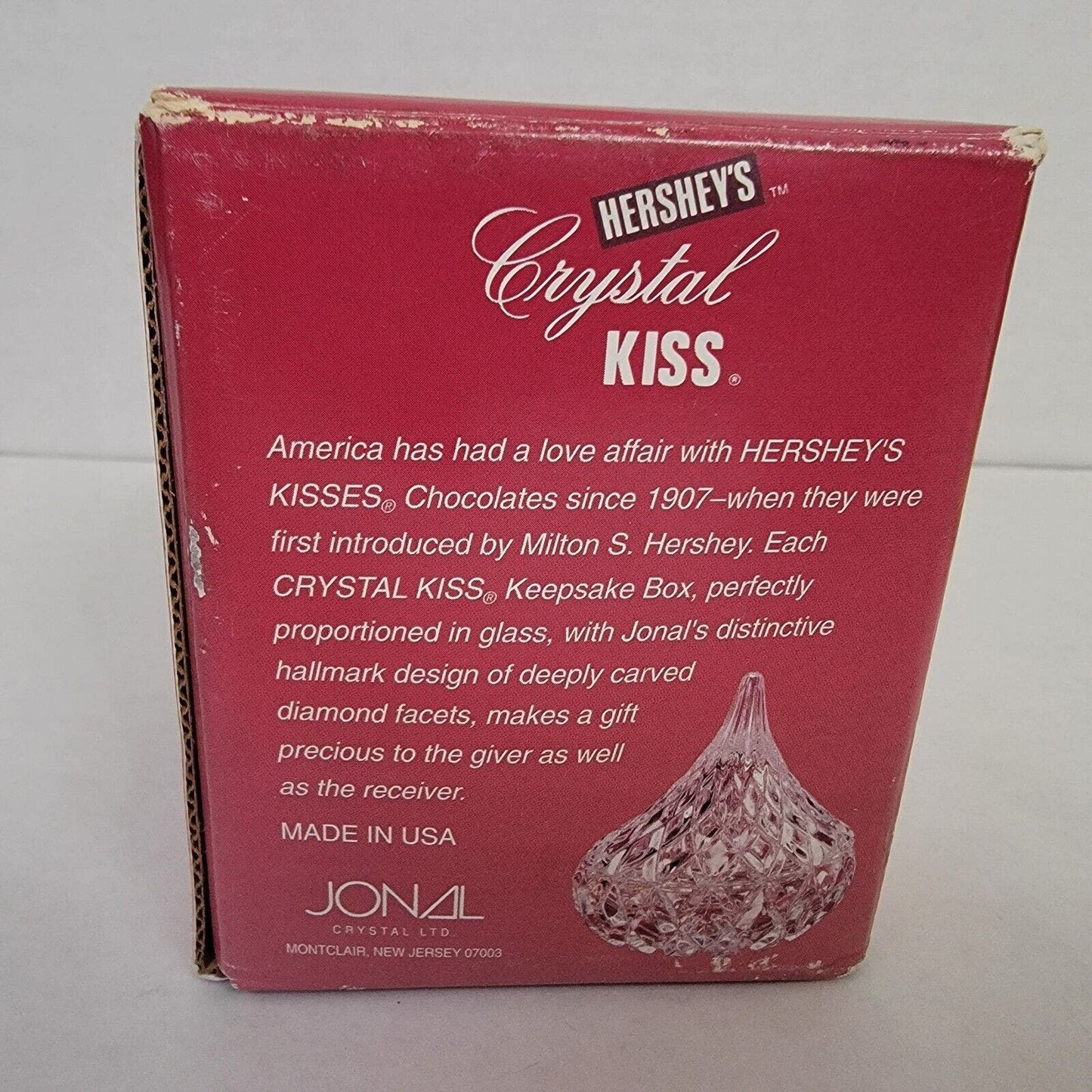 Hershey's Crystal Kiss Candy Dish, Hershey's Kiss Keepsake Box with Original Box