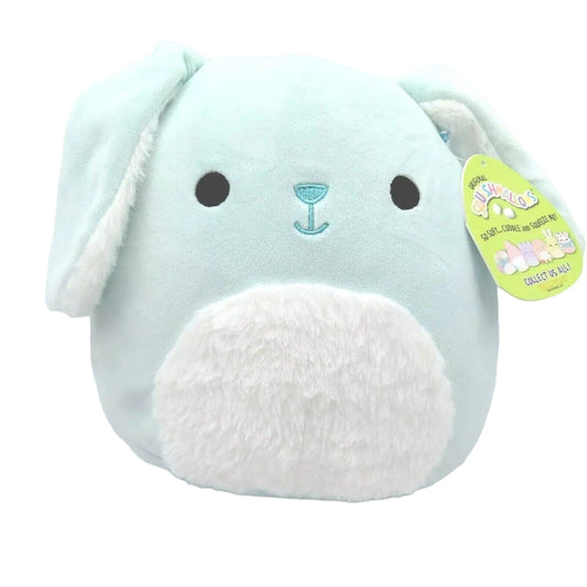 Squishmallows Buttons the Blue Bunny with Fur, 8" by Kellytoy 2021 Flaw