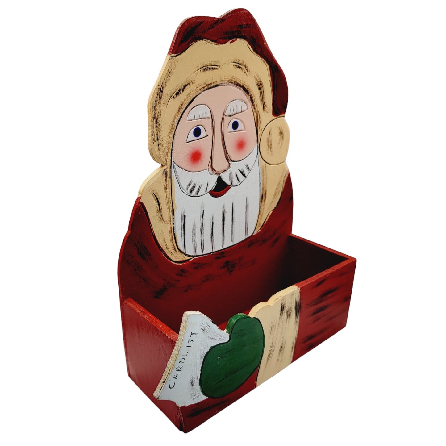 Vintage Santa Clause Card Holder Christmas Home Decor Santa Decor 1995