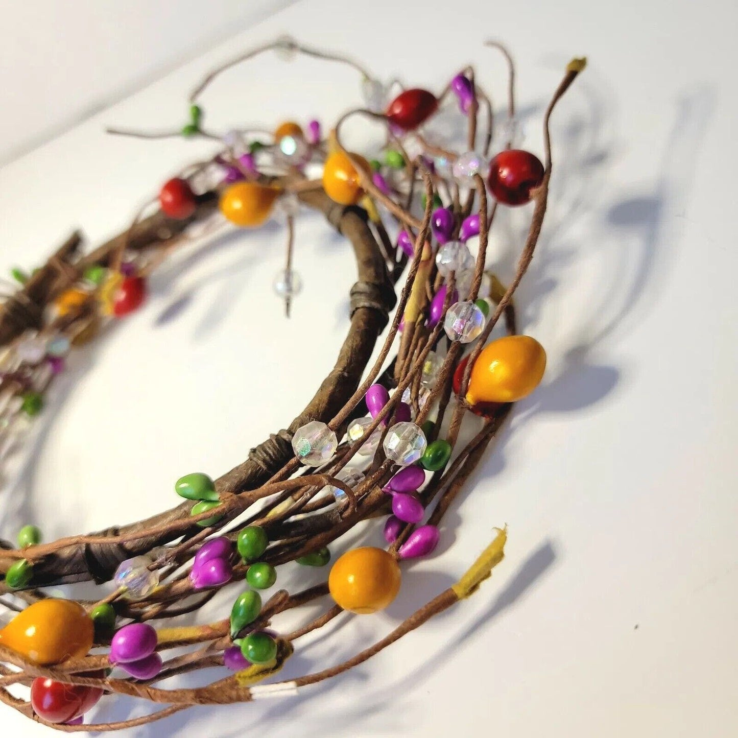 Pip Berry Candle Ring Wreath 8", Easter Egg Bird Nest, Easter Decor Spring Decor