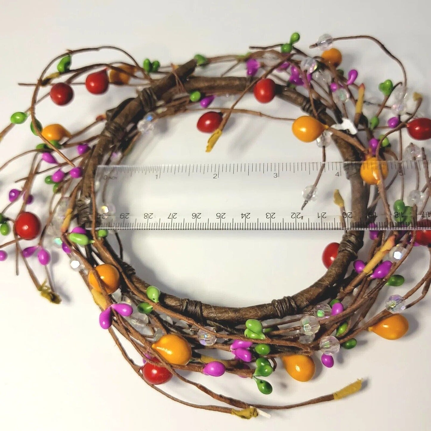 Pip Berry Candle Ring Wreath 8", Easter Egg Bird Nest, Easter Decor Spring Decor