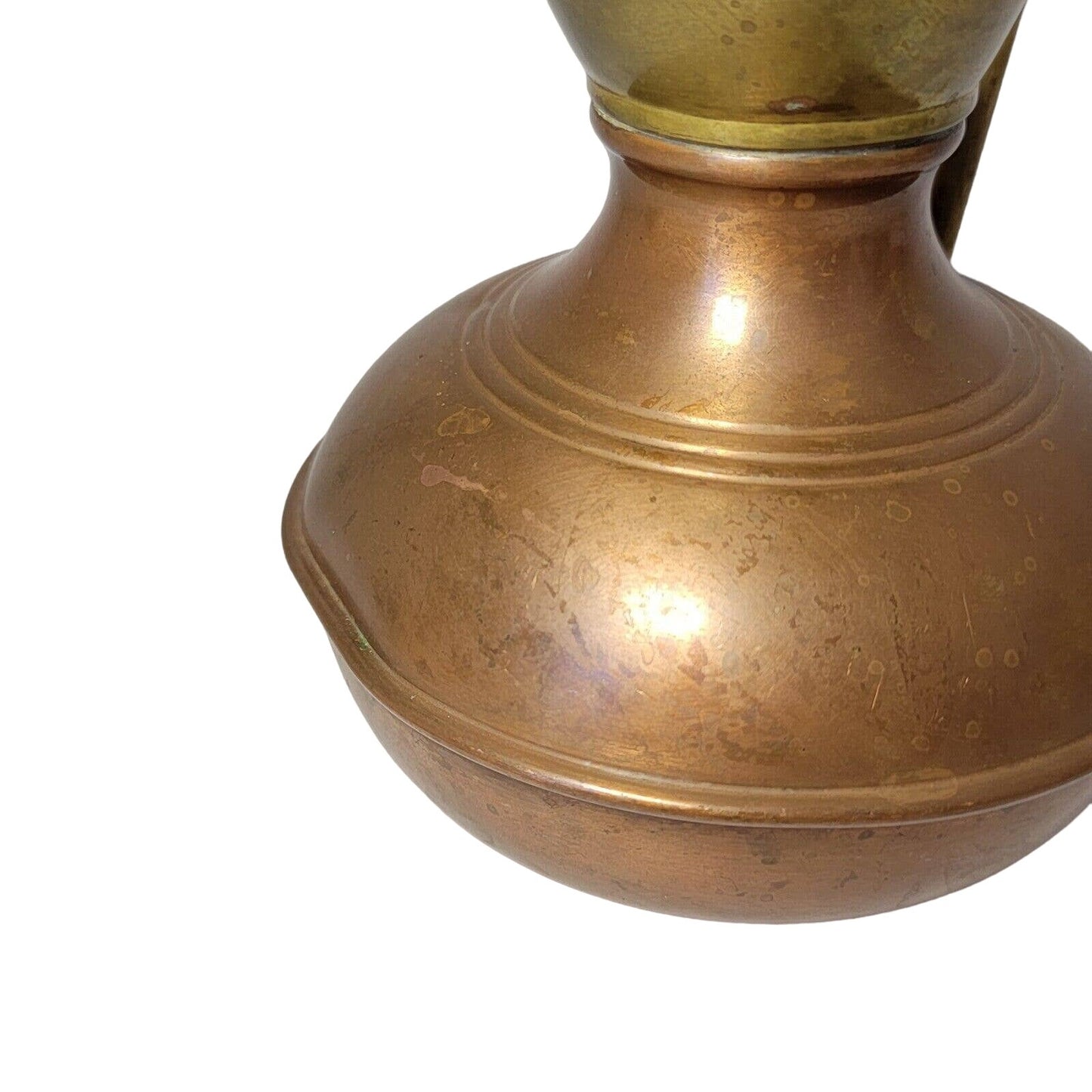 Beautiful Vintage Copper and Brass Pitcher, Brass Copper Vase