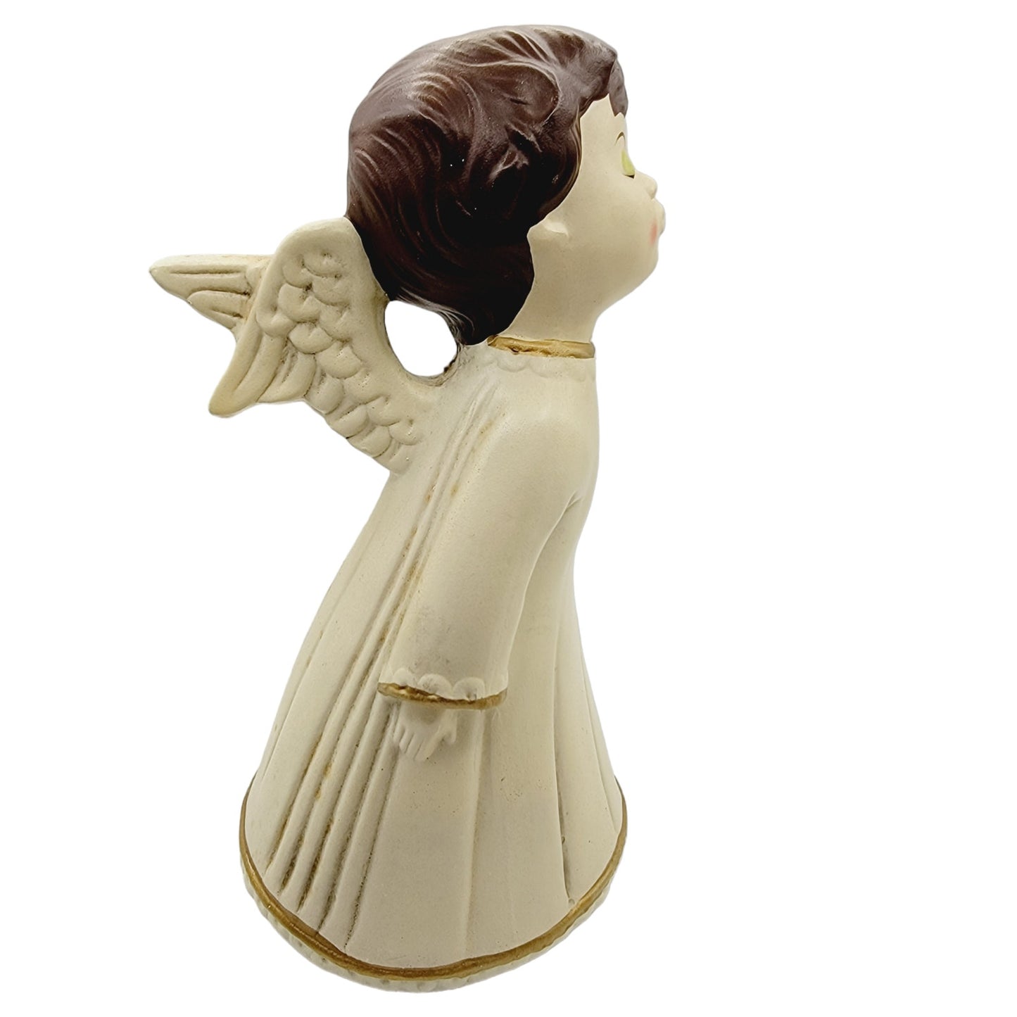 Vintage Christmas Kissing Angel Choir Girl Ceramic Figurine Japan Vintage Angel