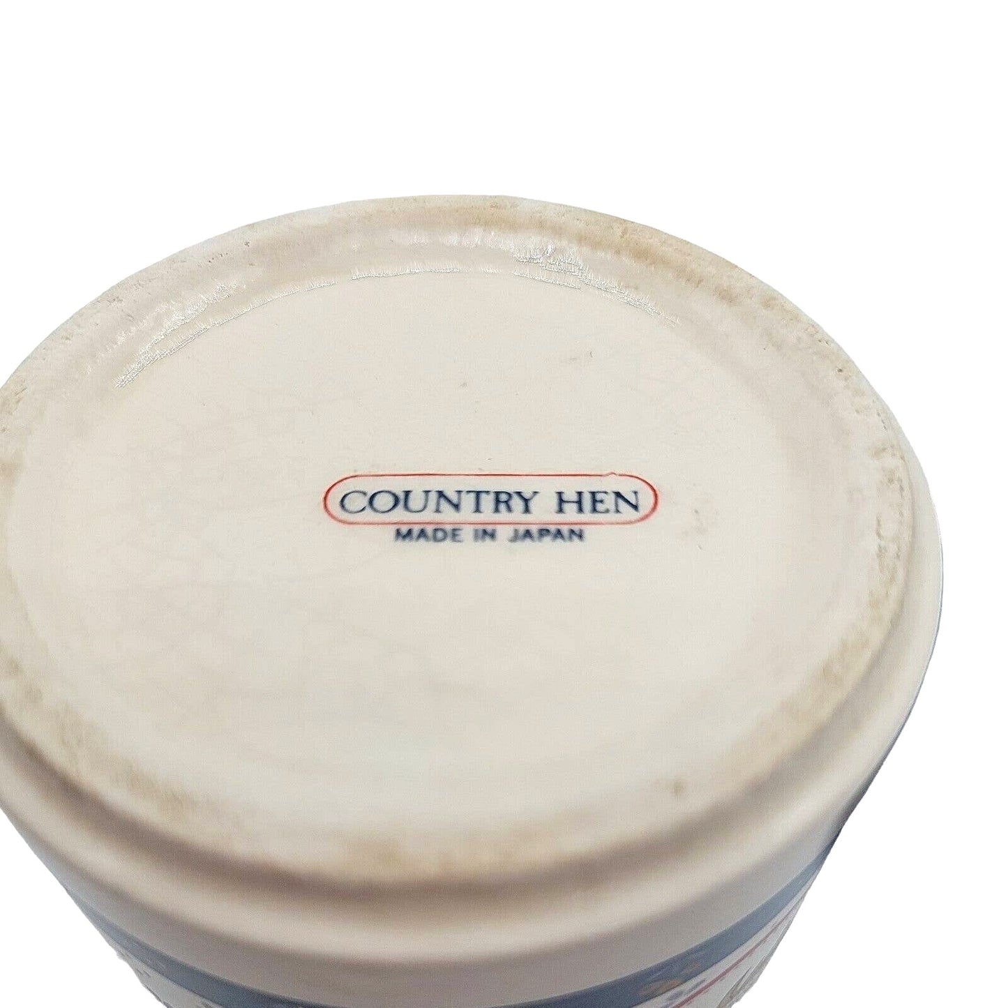 Vintage Country Hen Canister with Lid, Made in Japan, Cottage Core FLAW READ