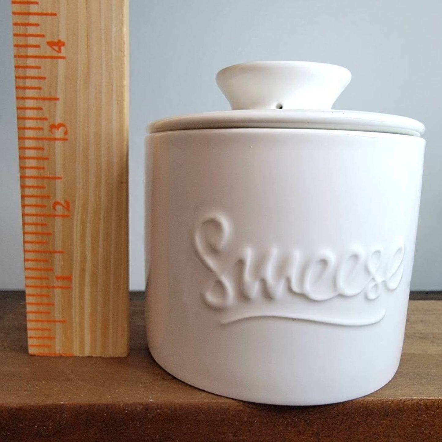 Sweese French Butter Bell Butter Keeper Crock White Ceramic Country Home 4"