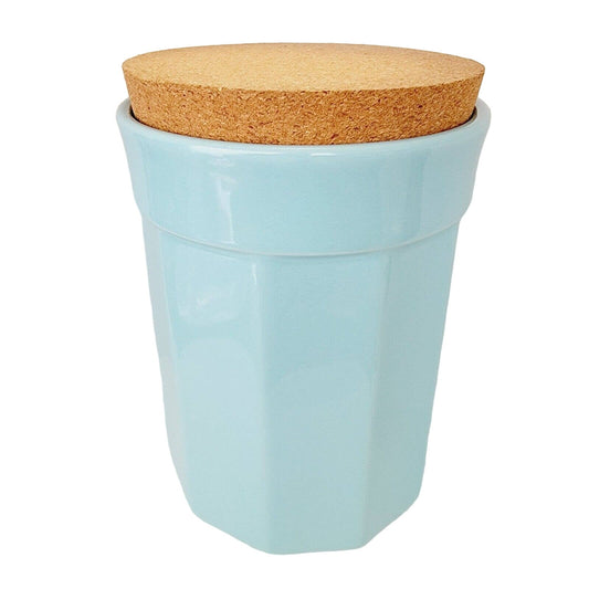 Martha Stewart Collection Crock, Ceramic Food Storage Container Cannister, Blue