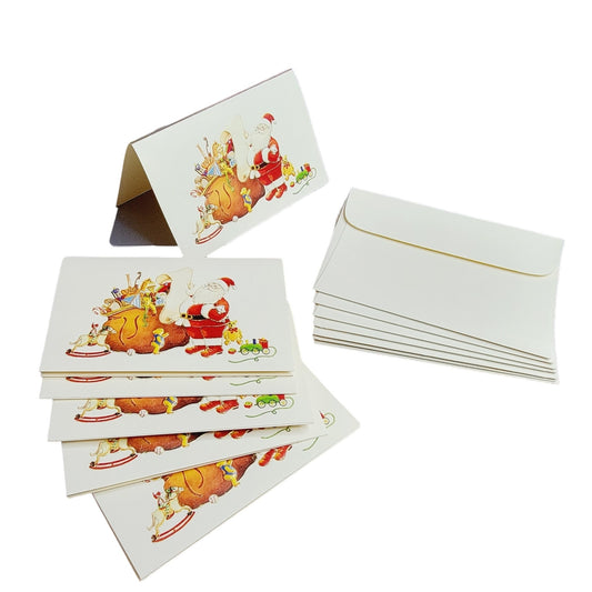 6 Paula Skene Embossed Christmas Gift Cards and Envelopes, Place Cards Gift Tags