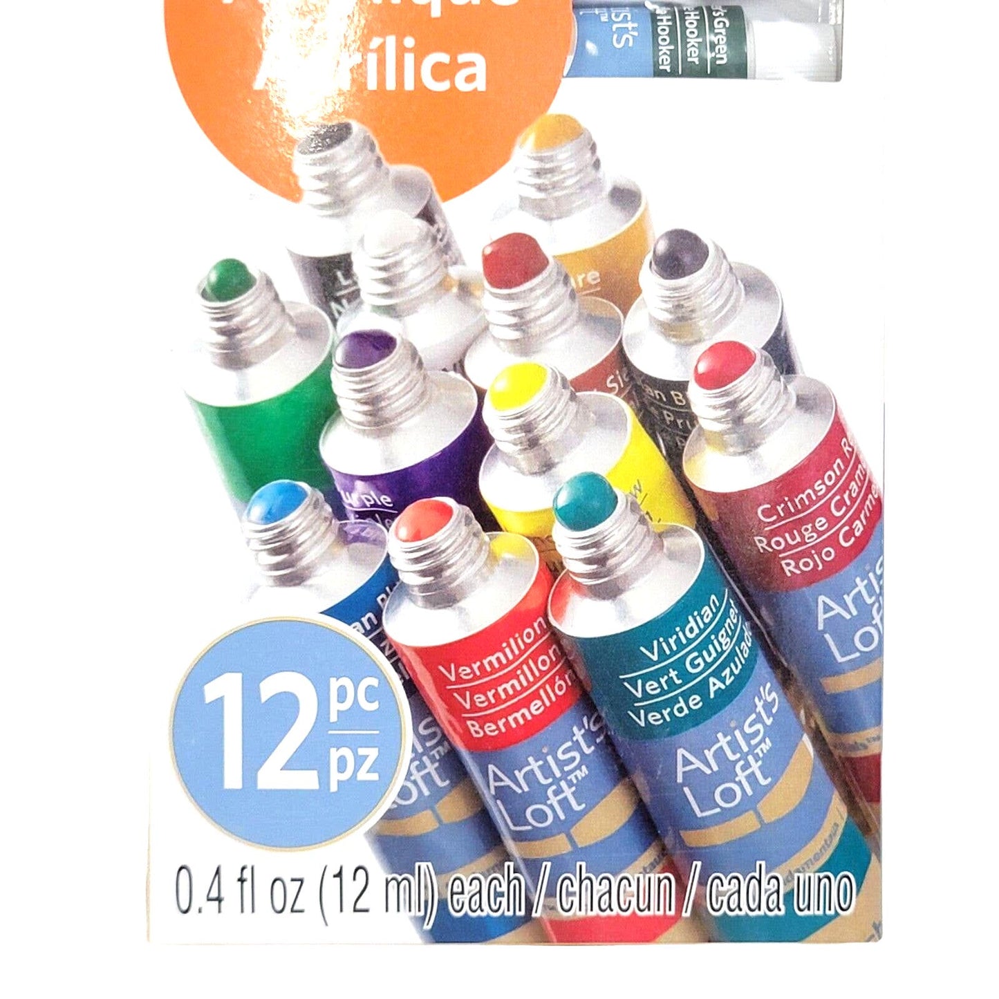 Artists Loft 12 Piece Acrylic Paint Set Brand New .4 fl oz each.