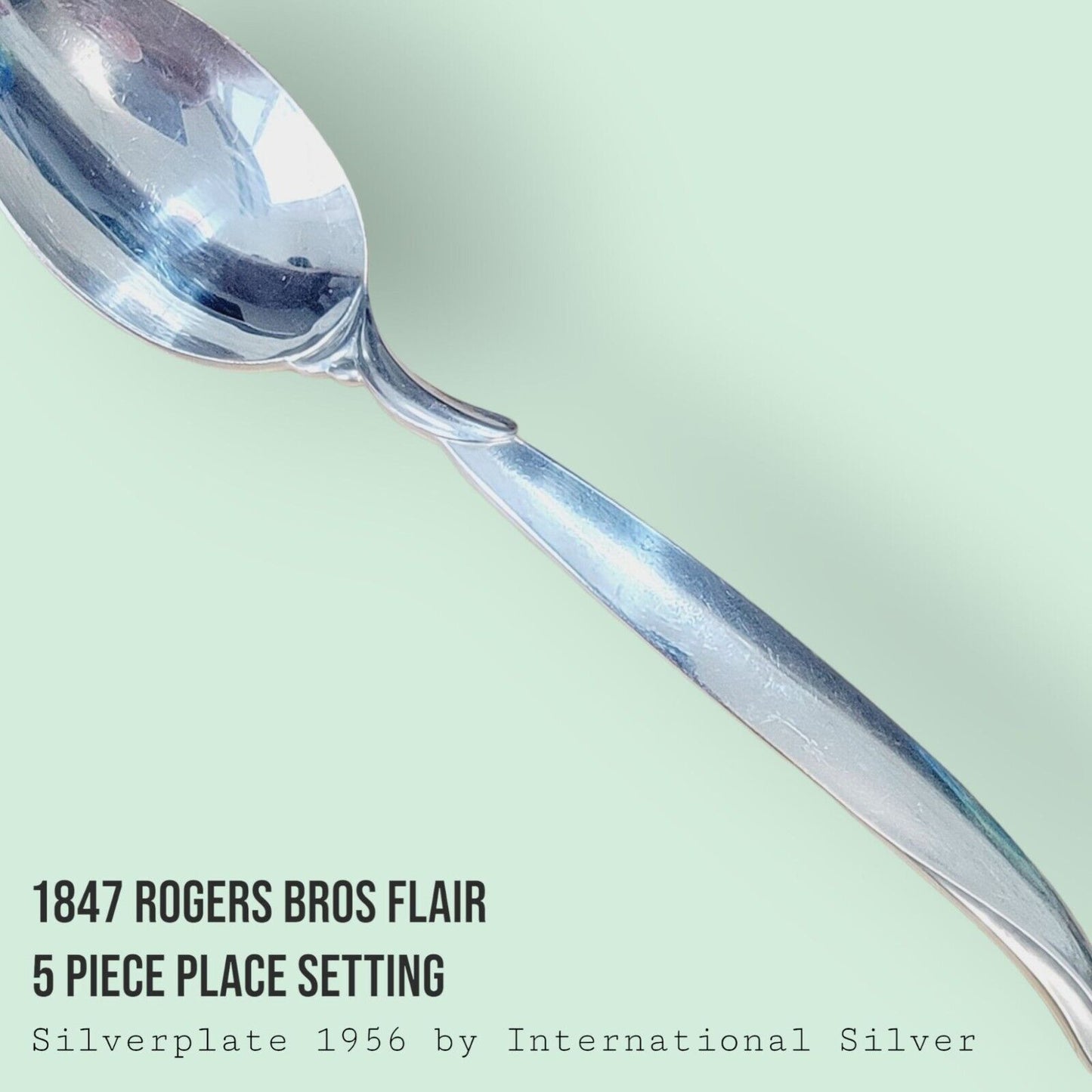 Vintage 1847 Rogers Bros FLAIR Silverplate 5-Piece Place Setting