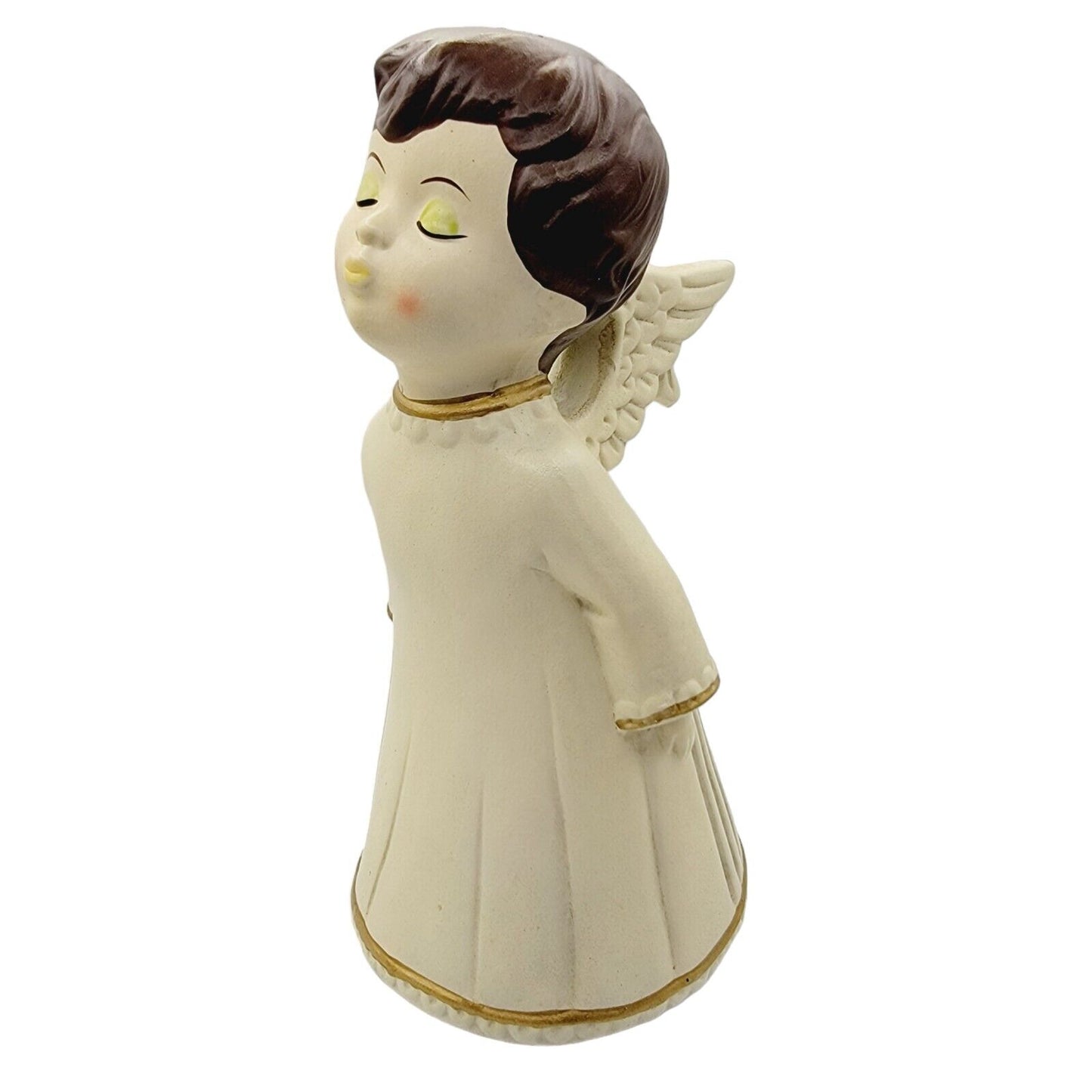 Vintage Christmas Kissing Angel Choir Girl Ceramic Figurine Japan Vintage Angel