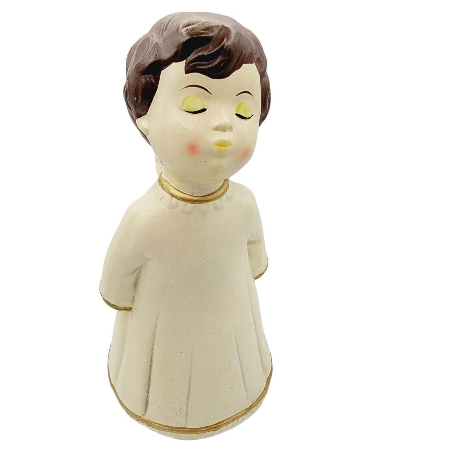 Vintage Christmas Kissing Angel Choir Girl Ceramic Figurine Japan Vintage Angel