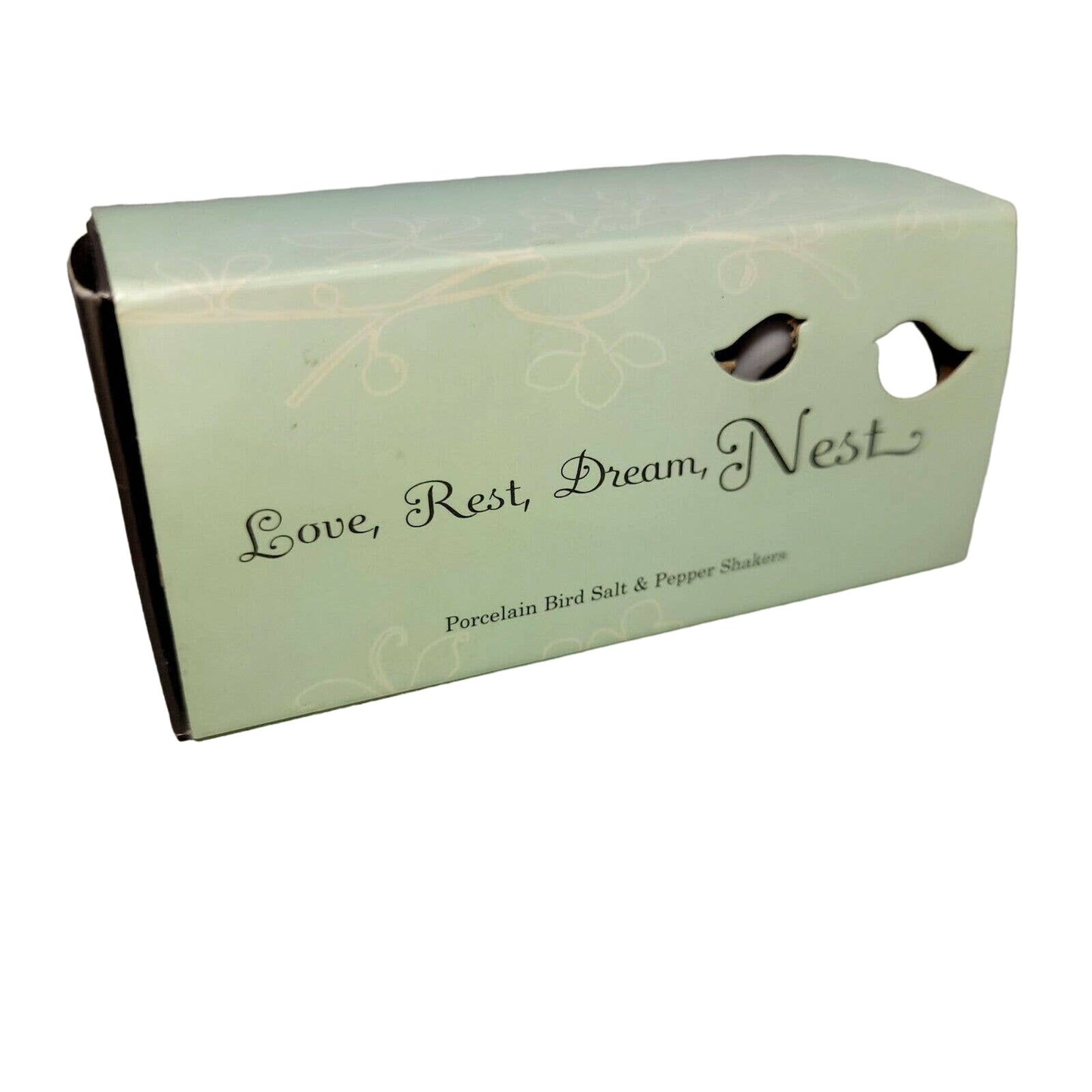 Weddingstar Love Birds Salt Pepper Shakers White Porcelain Dream Nest Modern
