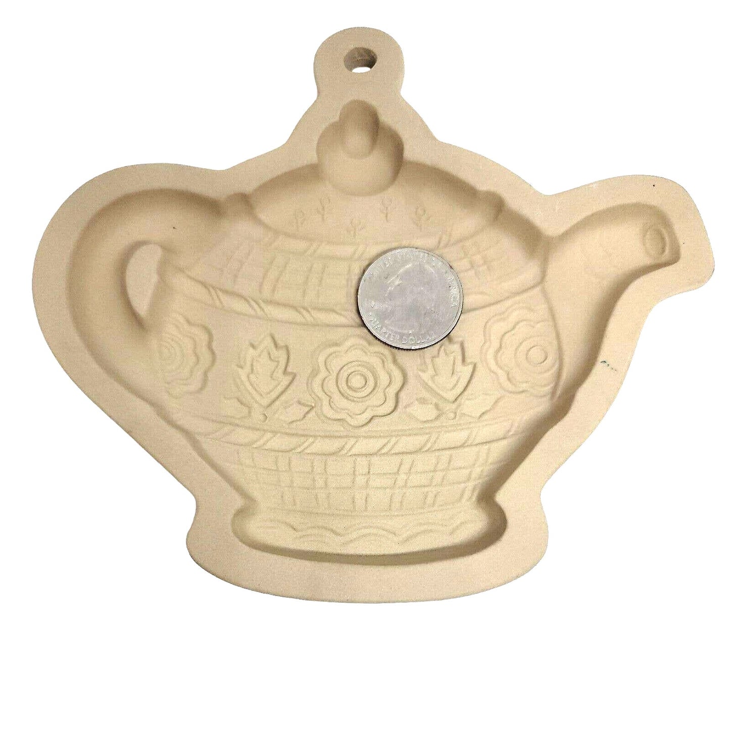 Vintage Cookie Mold, Mary Engelbreit ME Stoneware TEAPOT Cookie Craft Mold 1999- Fredrick Janice