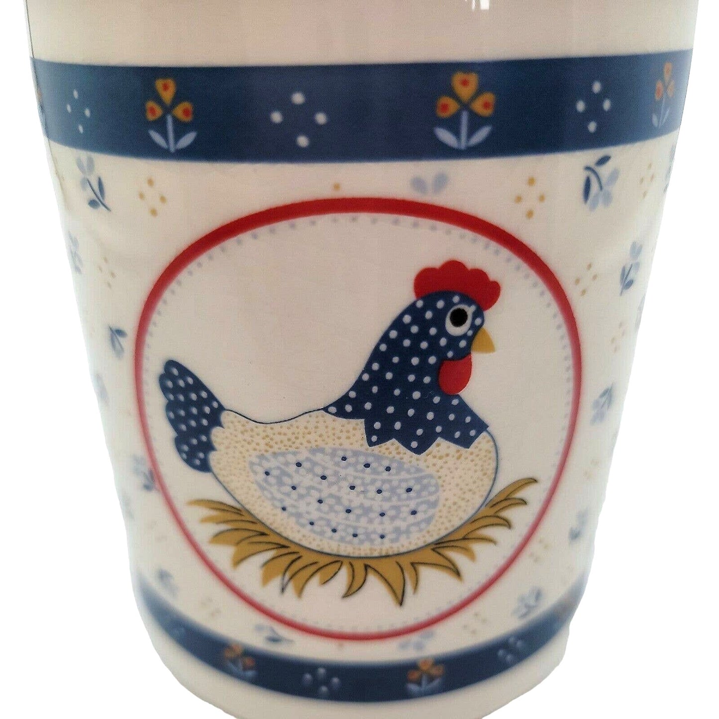 Vintage Country Hen Canister with Lid, Made in Japan, Cottage Core FLAW READ