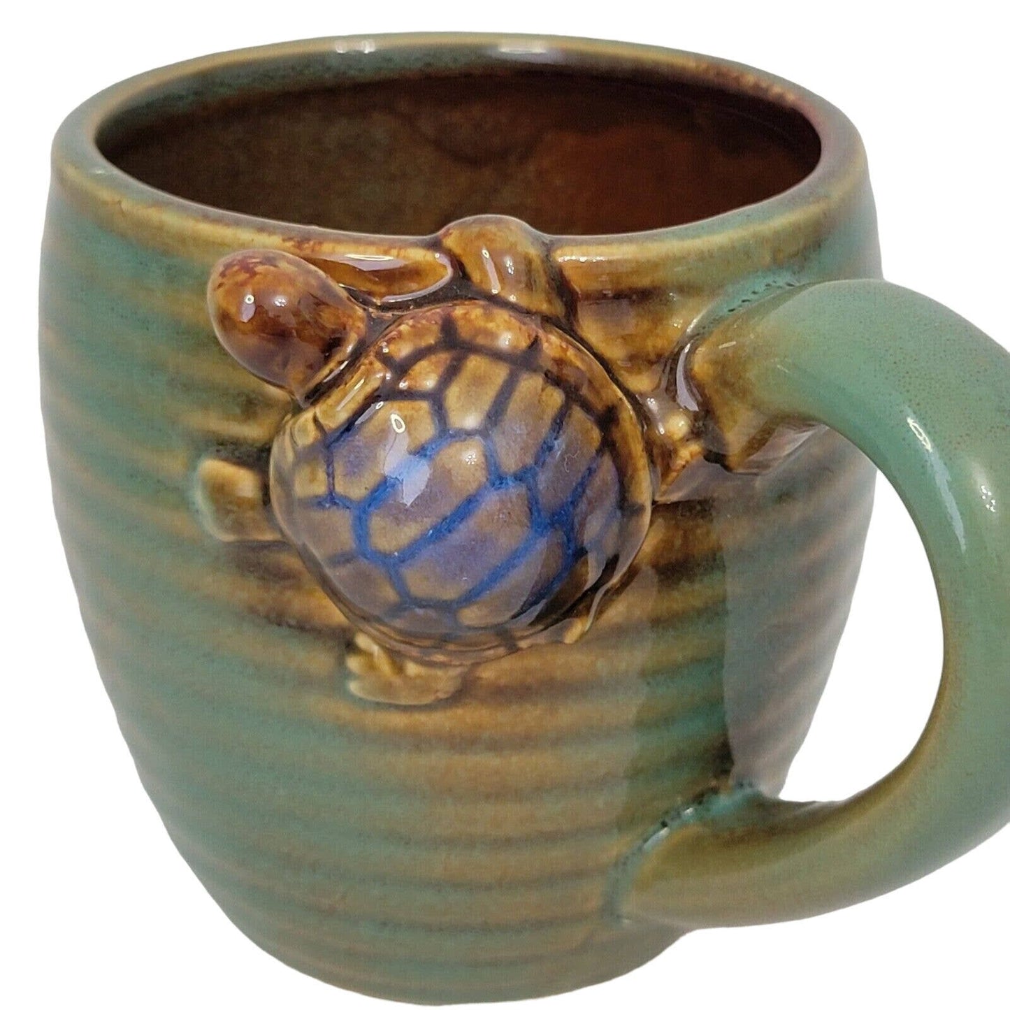 Turtle Coffee Mug, Art Pottery Turtle Mug, Ceramic Turle Coffee Mug Pacific Home