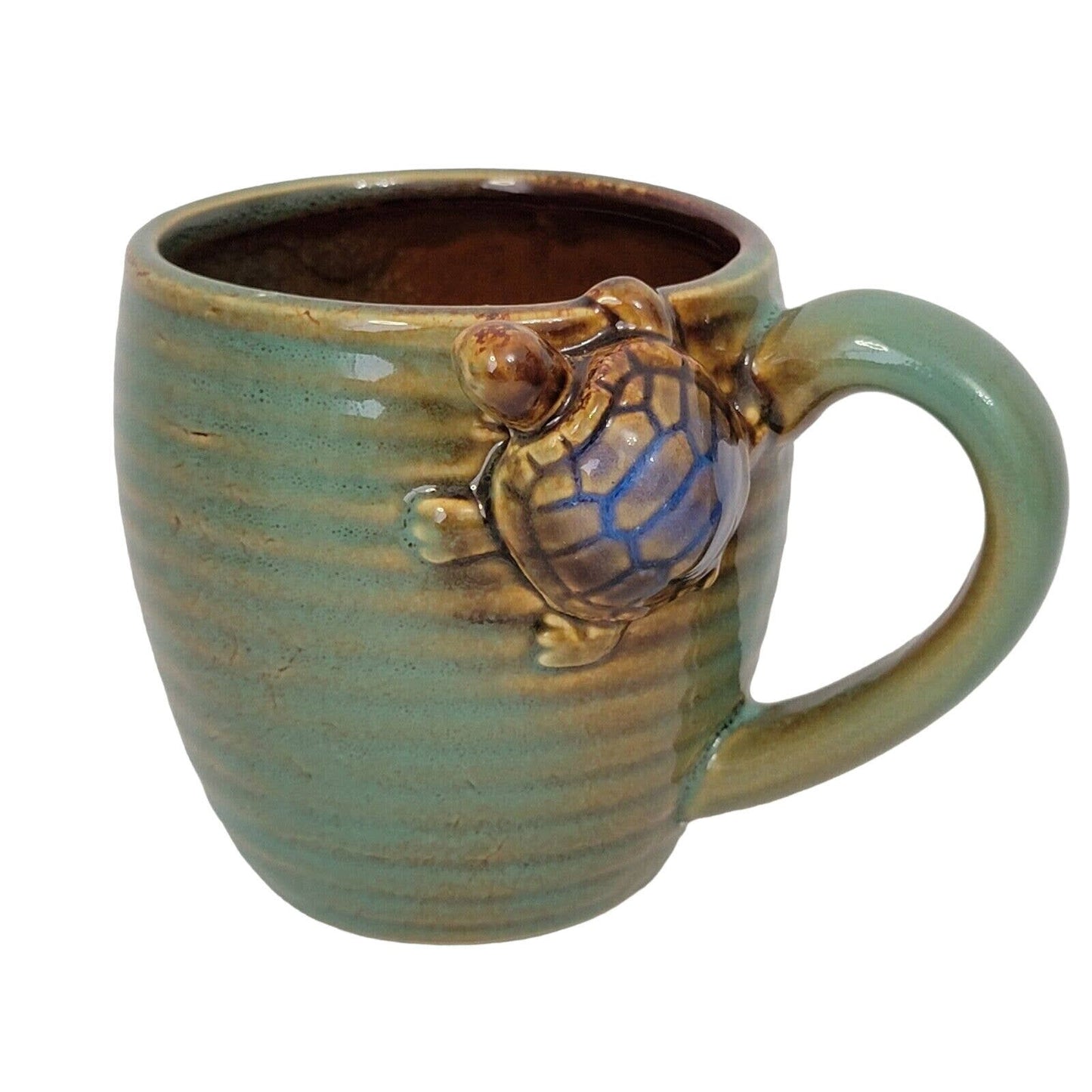 Turtle Coffee Mug, Art Pottery Turtle Mug, Ceramic Turle Coffee Mug Pacific Home