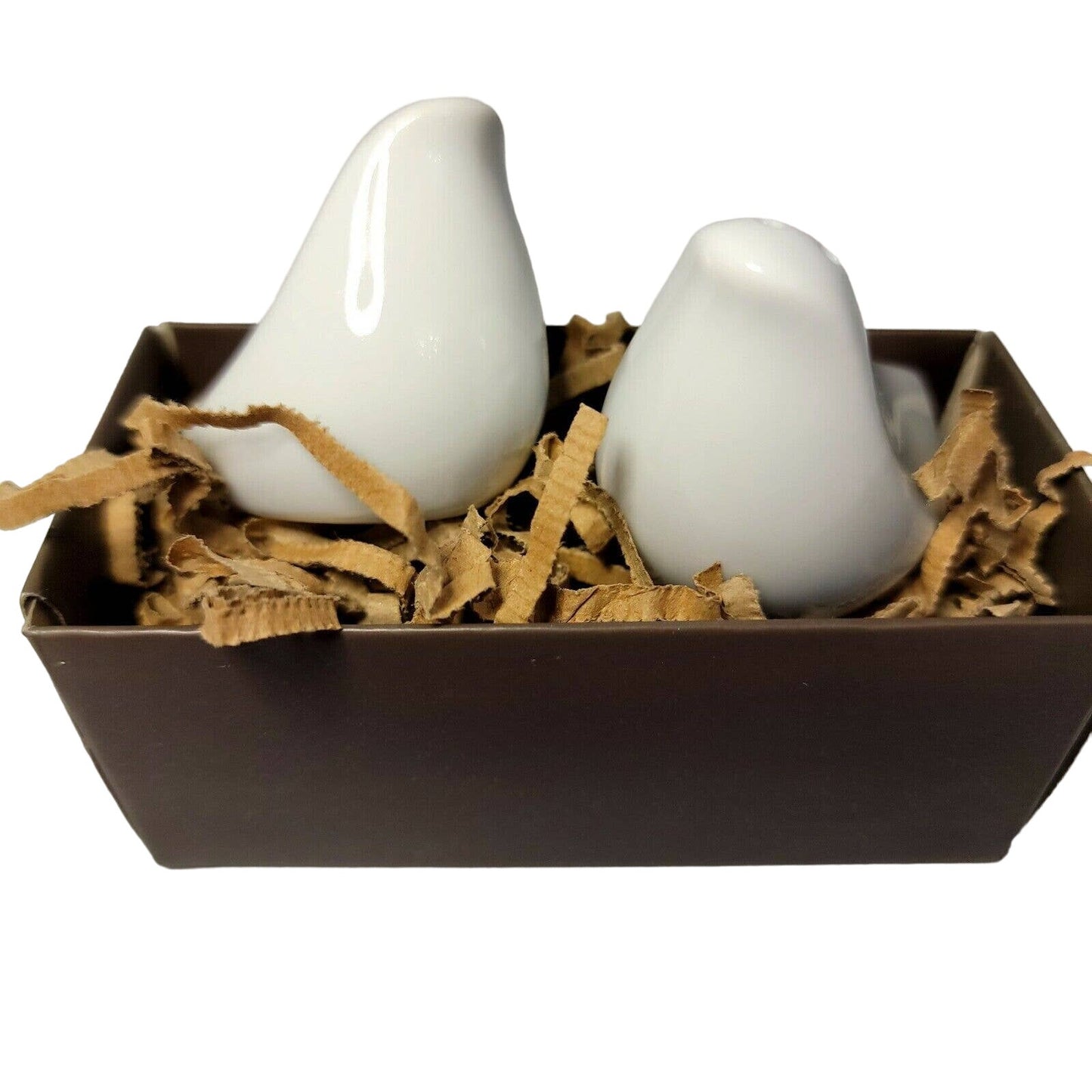 Weddingstar Love Birds Salt Pepper Shakers White Porcelain Dream Nest Modern