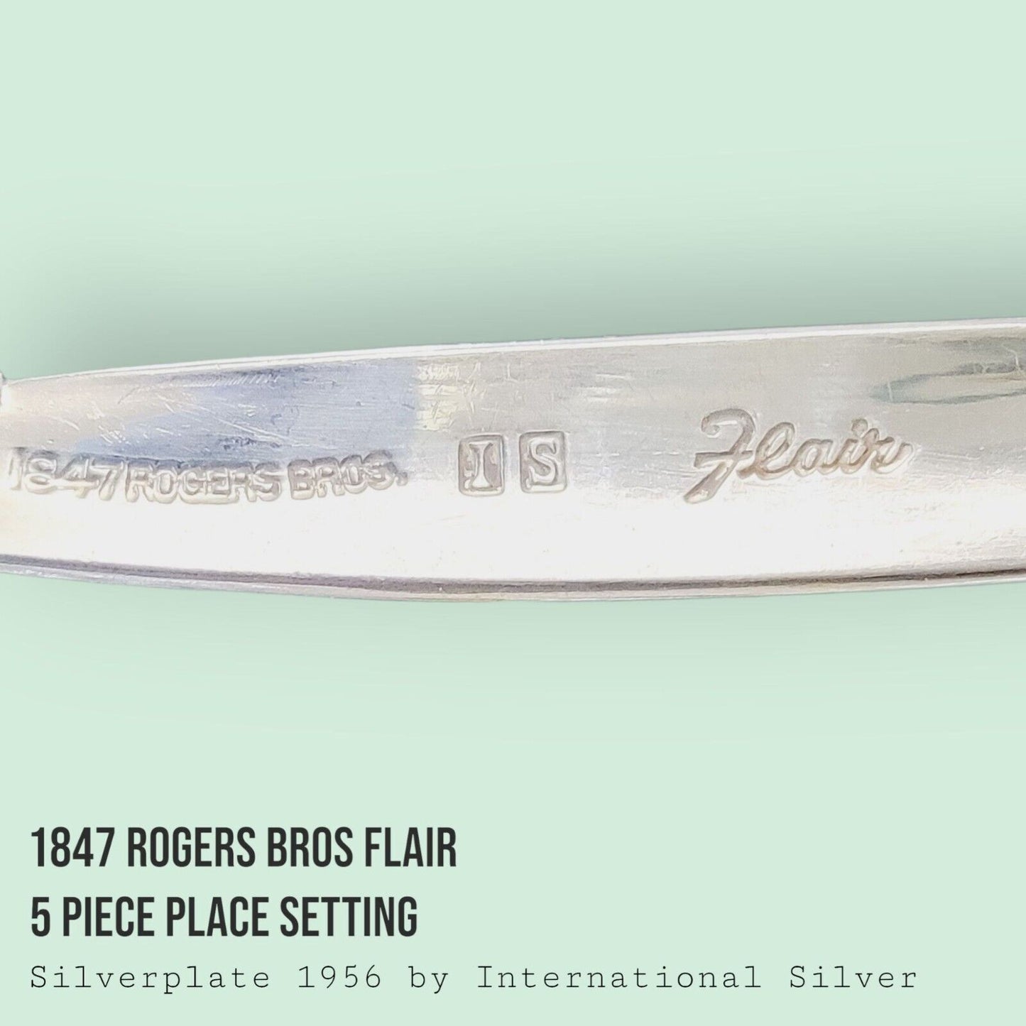 Vintage 1847 Rogers Bros FLAIR Silverplate 5-Piece Place Setting