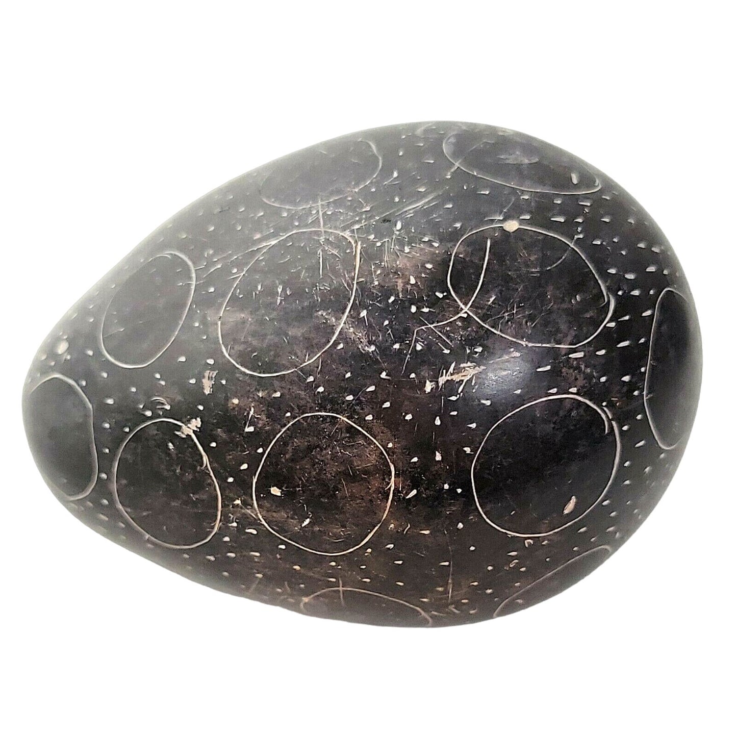 Hand Carved African Soapstone Eggs Kenya Decorative Stone Egg Paperweight Decor
