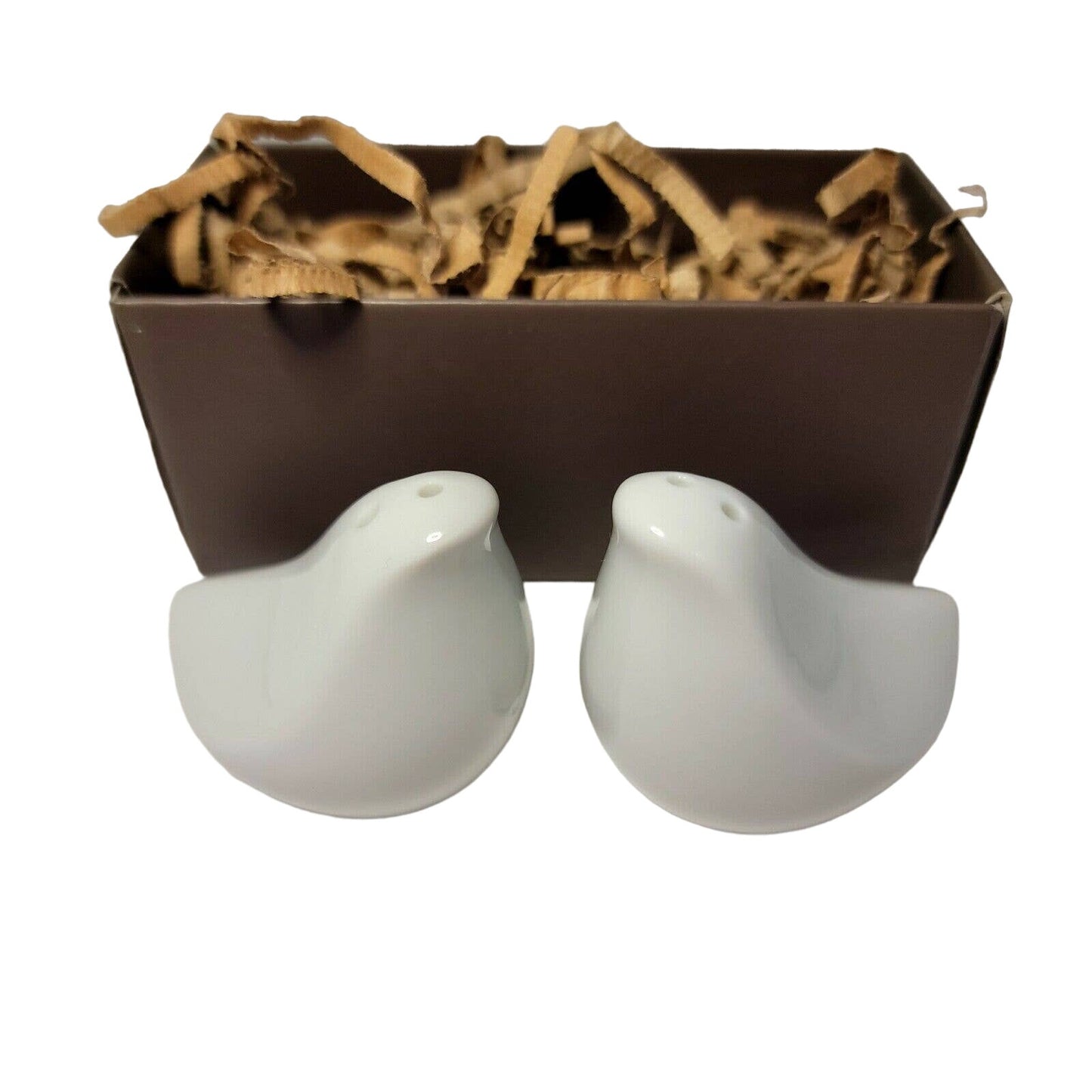 Weddingstar Love Birds Salt Pepper Shakers White Porcelain Dream Nest Modern