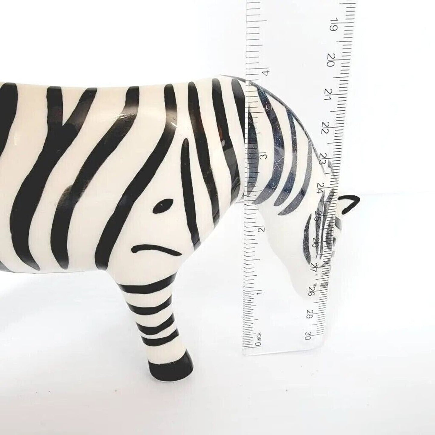 Pier 1 Imports Zebra Figurine Small Planter Animal Succulent Decorative 7"x 4"