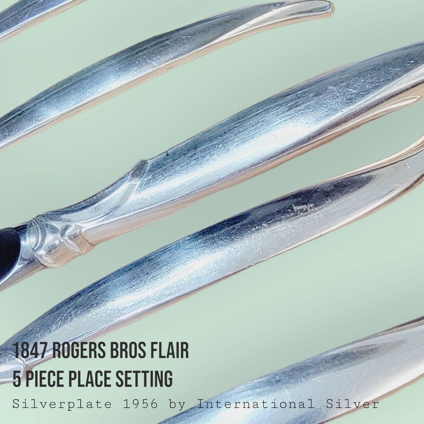 Vintage 1847 Rogers Bros FLAIR Silverplate 5-Piece Place Setting
