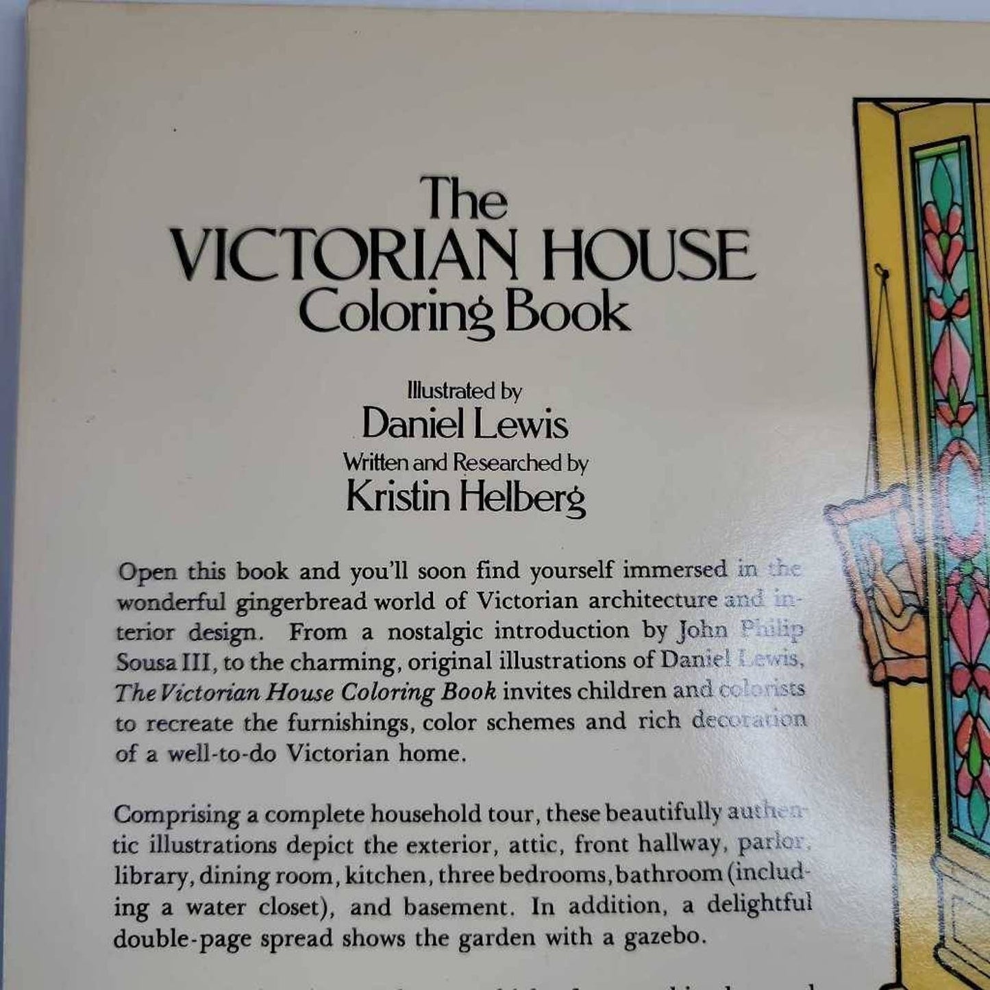 Vintage Dover Coloring Book The Victorian House Daniel Lewis Kristin Helberg