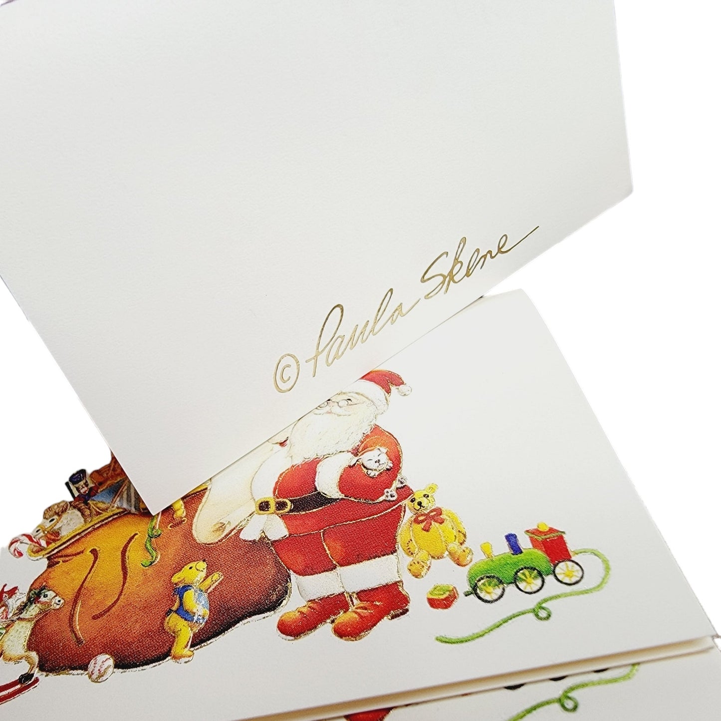 6 Paula Skene Embossed Christmas Gift Cards and Envelopes, Place Cards Gift Tags