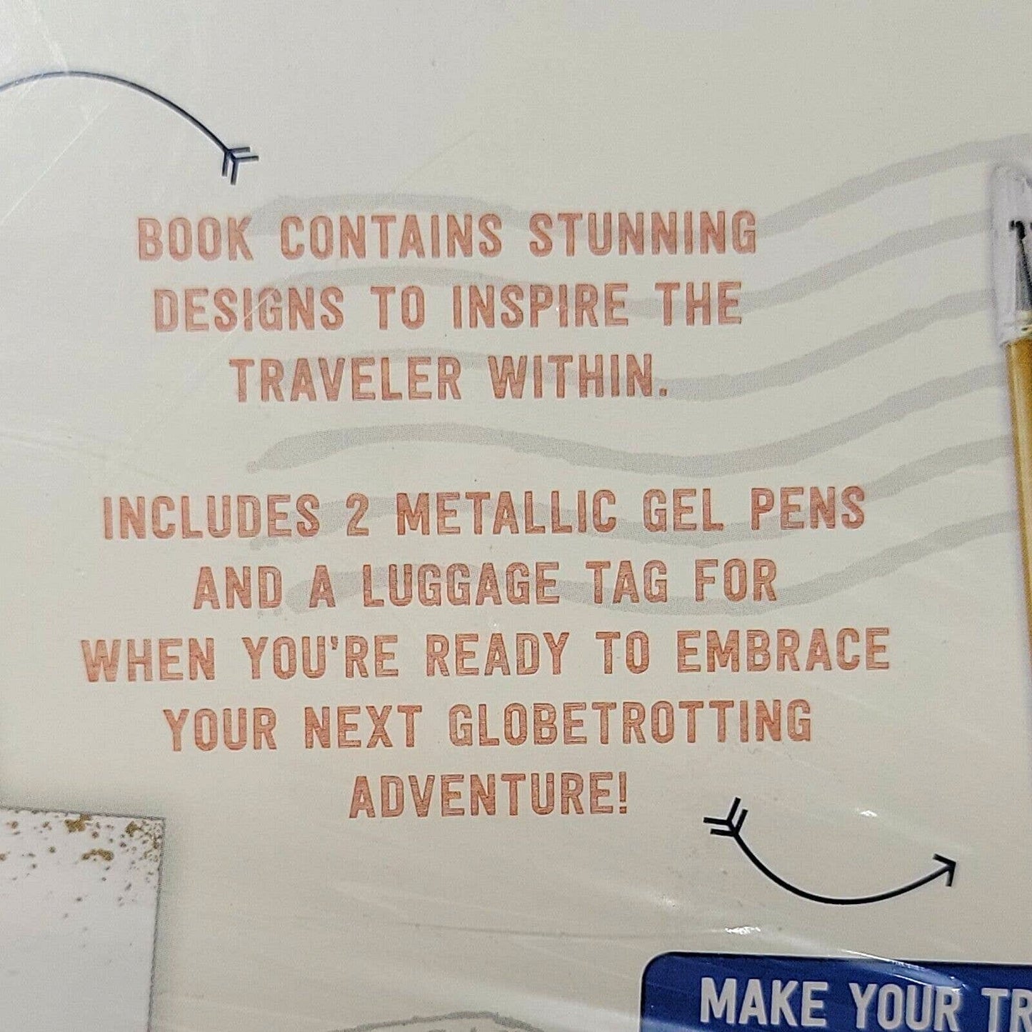 Travel Art Set World Market 2015 with Design Book, Metallic Pens, Coloring Book